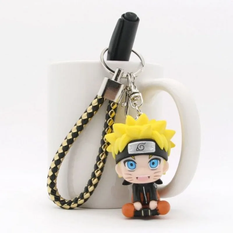 Anime Naruto Sasuke Naruto Ferret Cartoon Creative Doll Keychain Kawaii Fashion Simple Bag Decoration Pendant Children's Toy