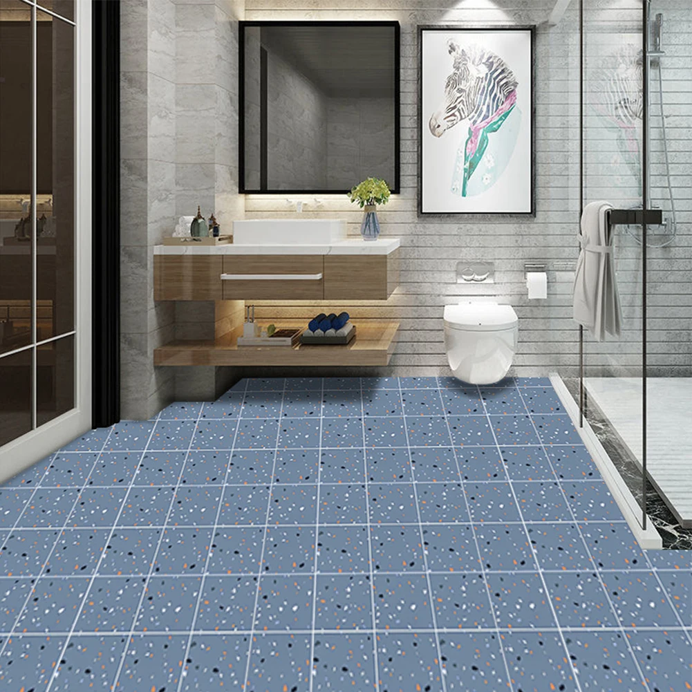 100*60CM PVC Floor Sticker Self-Adhesive Waterproof Floor Stickers Prevent Slip And Fall Bathroom Toilet Kitchen Home Decoration