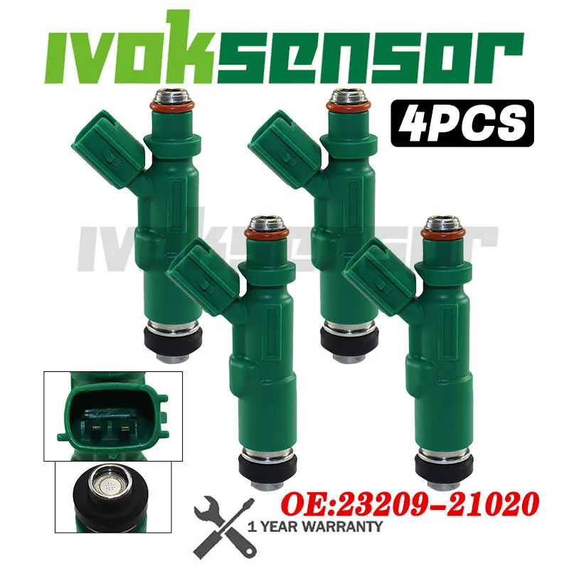 

4 шт. FJ343 23250-21020 23209-21020 топливные форсунки для TOYOTA EU Yaris 1999~2002 Prius 2000~2009 Echo Verso 1999~2002 3.0L 1NZ