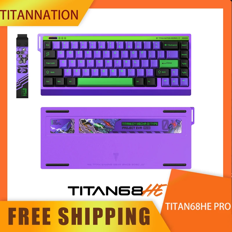 TitanNation TITAN68HE PRO Magnetic Keyboard Magnetic Jade Pro Esports Gamer PC Gaming Mechanical Keyboard Custom Accessory