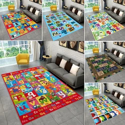 ABC Cartoon Alphabet Bedroom Carpet for Home Living Room Decor Hallway Non-slip Floor Hotel Sofa Coffee Table Area Rugs