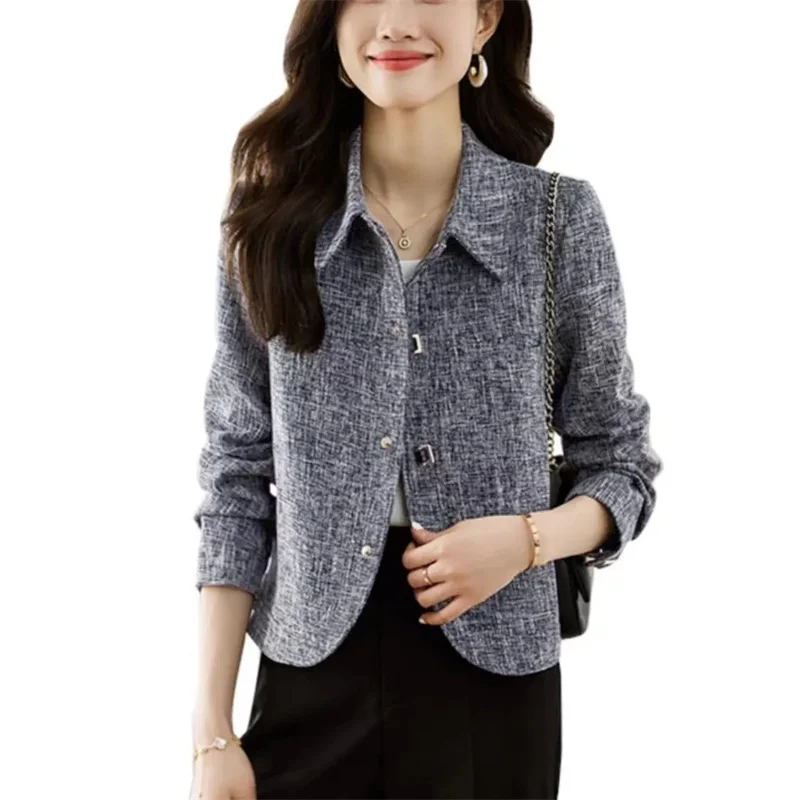 Small Fragrance Coat Women's 2025New Spring Autumn Jacket Brand Explosions Western-Style Outerwear Fashion Short Overcoat Ladies
