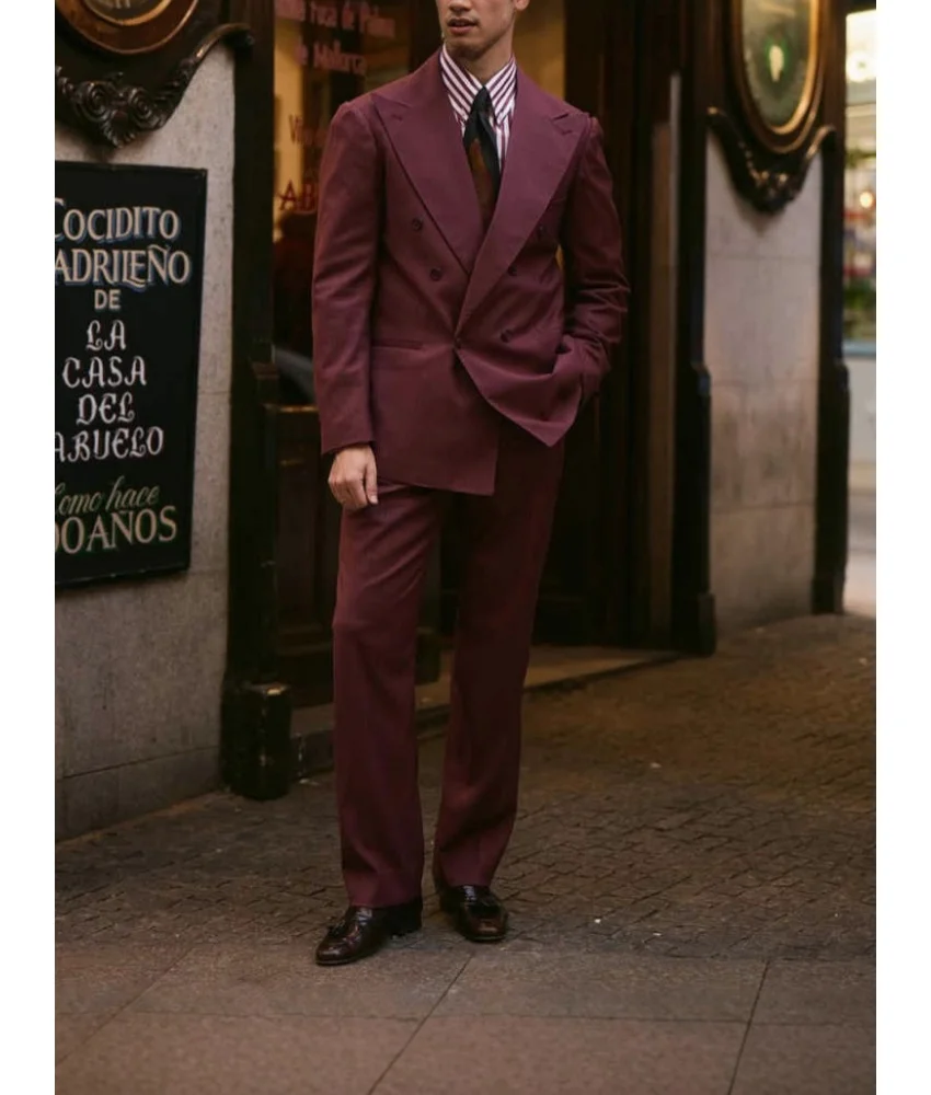 

Модный и красивый двубортный дизайн, свадебный мужской костюм для ужина, делового отдыха, нежный мужской сценический костюм