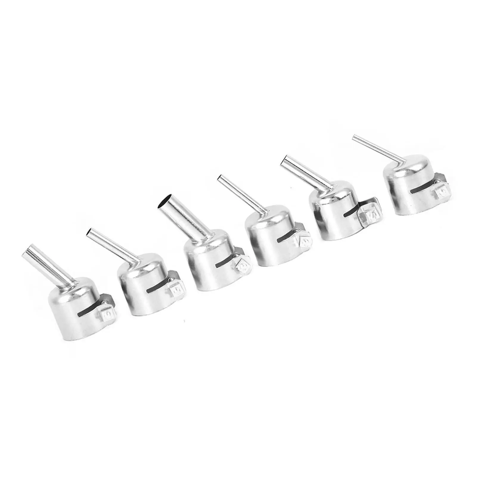 6pcs 45 ° gebogene gebogene Düsen für 861dw Löt station-Wärme schräge Munds pitzen Zubehör