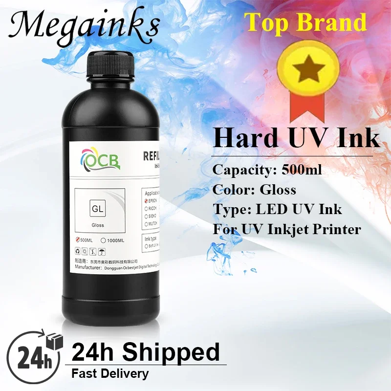 500ML LED UV Ink for Epson Roland for Mimaki Mutoh Epson DX4 DX5 DX6 DX7 Printhead Desktop & Large Format Flatbed Inkjet Printer