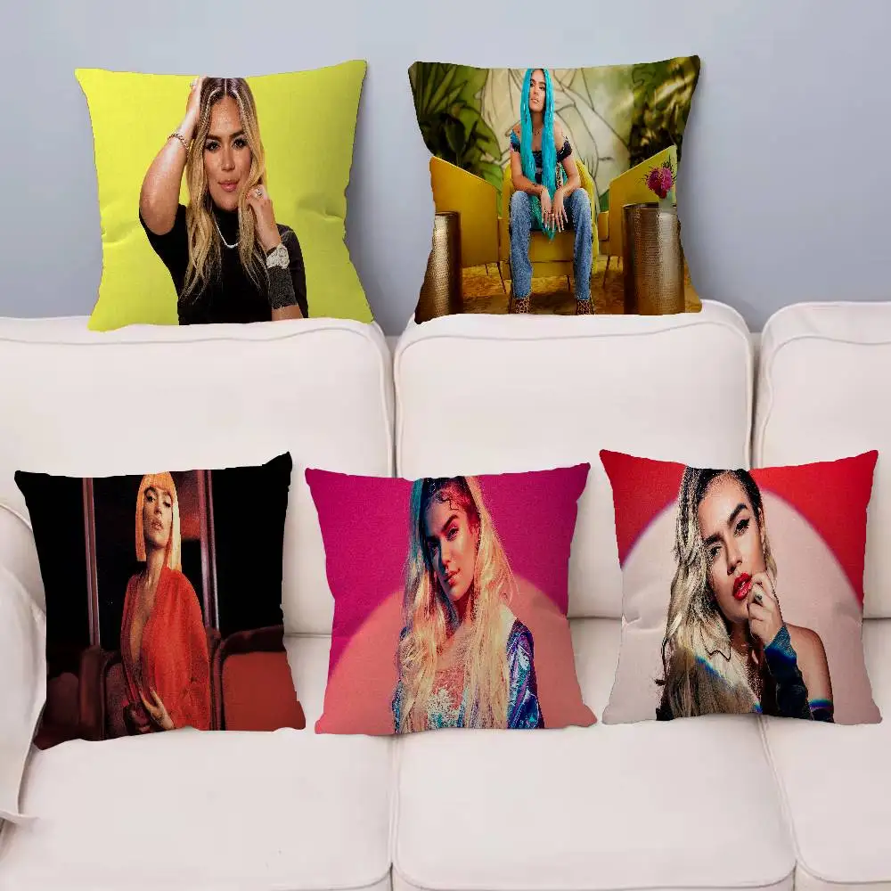 K-karol G Tropicoqueta Cushion Cover Decorative Pillow Sofa Home Decor case pillow cases