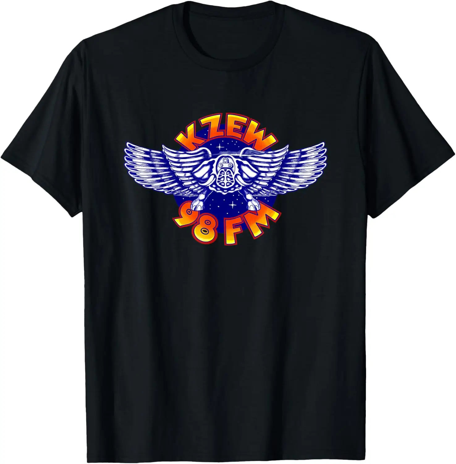 The Zoo KZEW 98 FM Dallas Texas T-Shirt Unisex Vintage Graphic Print T‑Shirt Retro Aesthetic Crew Neck Short Sleeve Soft Cotton Tee Casual Streetwear Tops Men.Unisex Holiday Festive Graphic Tee Party