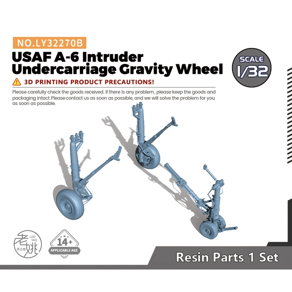 Yao\'s Studio LY270B  1/48 1/32 Model Upgrade Parts USAF A-6 Intruder Undercarriage For Trumpeter 81708 Gravity Wheel 1set