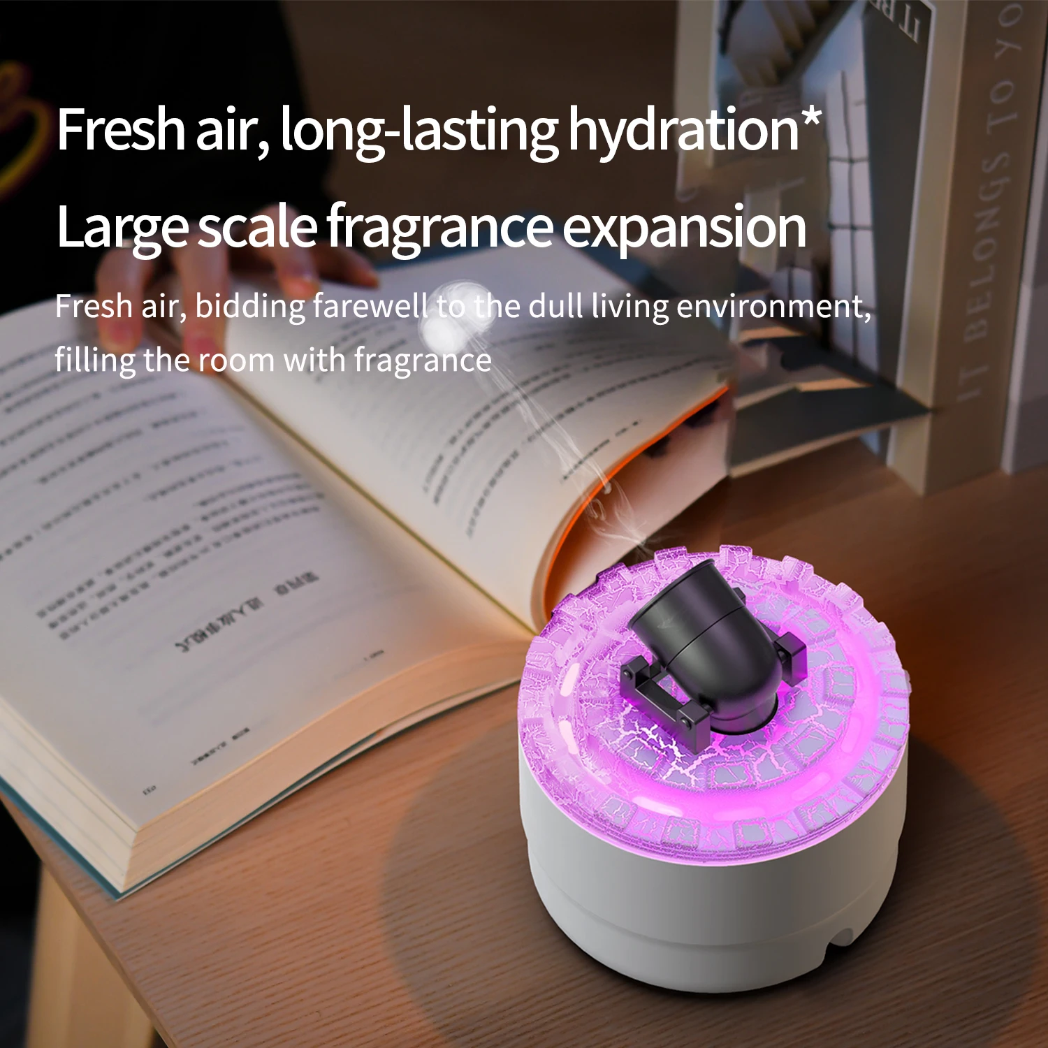 Essential Oil Diffuser Humidifier 3 Gear Timer Compact Auto Shut Off Personal Desktop Humidifier for Desk Office Room Hotel Home