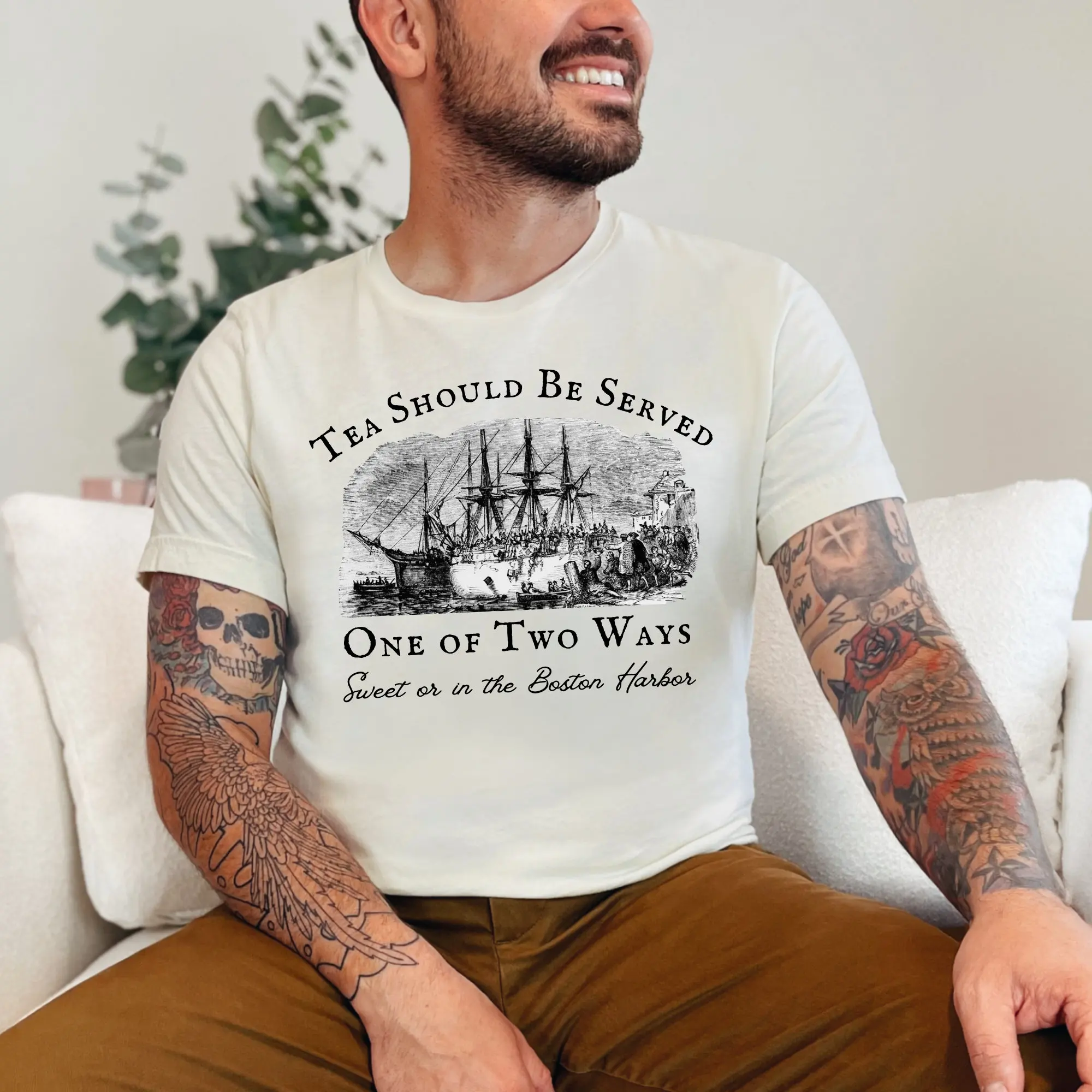 History Teacher Shirt, Tea Should Be Served One of Two Ways: Sweet or In The Boston Harbor, Boston Tea Party, 4th of July