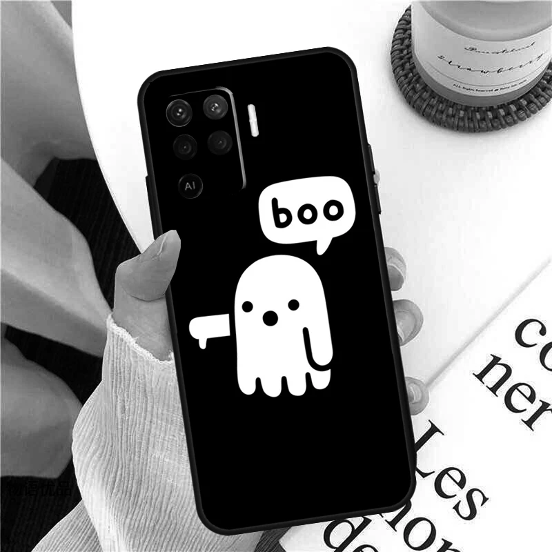 حافظة هالوين مخيف الشبح لهاتف اوبو A38 A80 A60 A40 A78 A18 A98 A58 A96 A76 A16 A94 A74 A54 A15 A17 A57 A77 A5 Pro