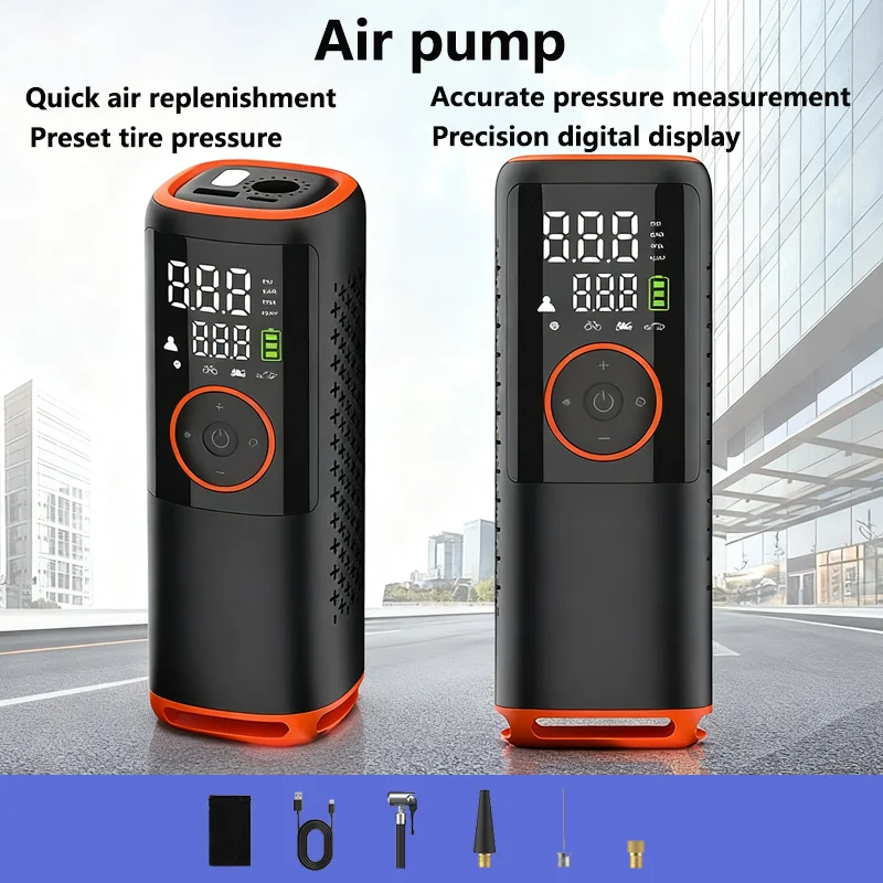 

Умный беспроводной автомобильный воздушный насос высокого напряжения, быстрая зарядка, автомобильный электрический воздушный насос с цифровым дисплеем, портативный для автомобиля, мотоцикла, велосипеда