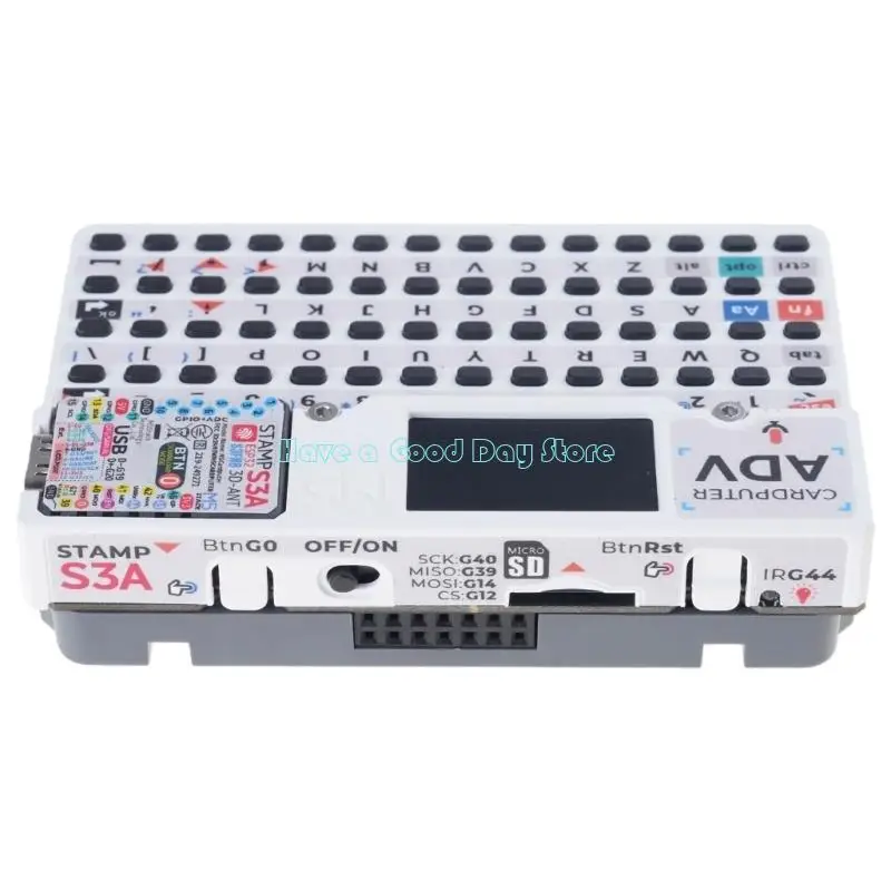462D Lightweight Card Computer Cardboard StampS3 Microcontroller 56 Keyboards Card Computer Module 1.14inch Screen
