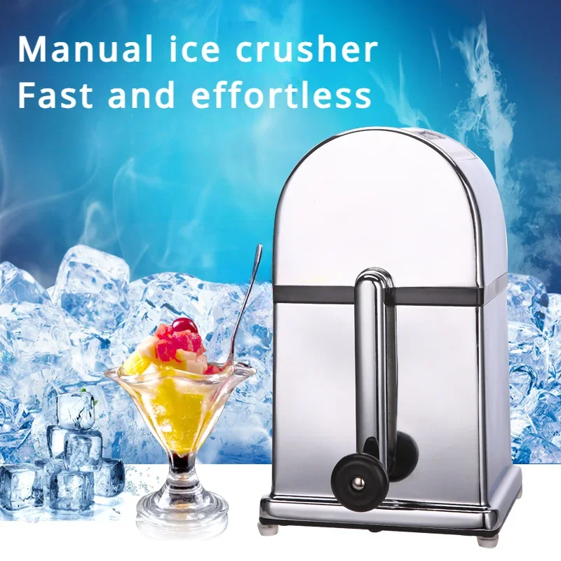 Household Commercial Portable Manual Ice Breaker Bar Cocktail Granulated Ice Machine Plastic Shaved Ice