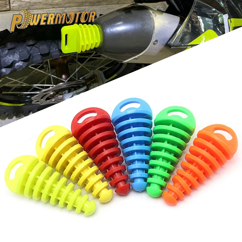 

Motorcycle Exhaust Muffler Wash Plug Motocross Tailpipe PVC Air-bleeder Plug Pipe Protector Dirt Pit ATV Bike Silencer