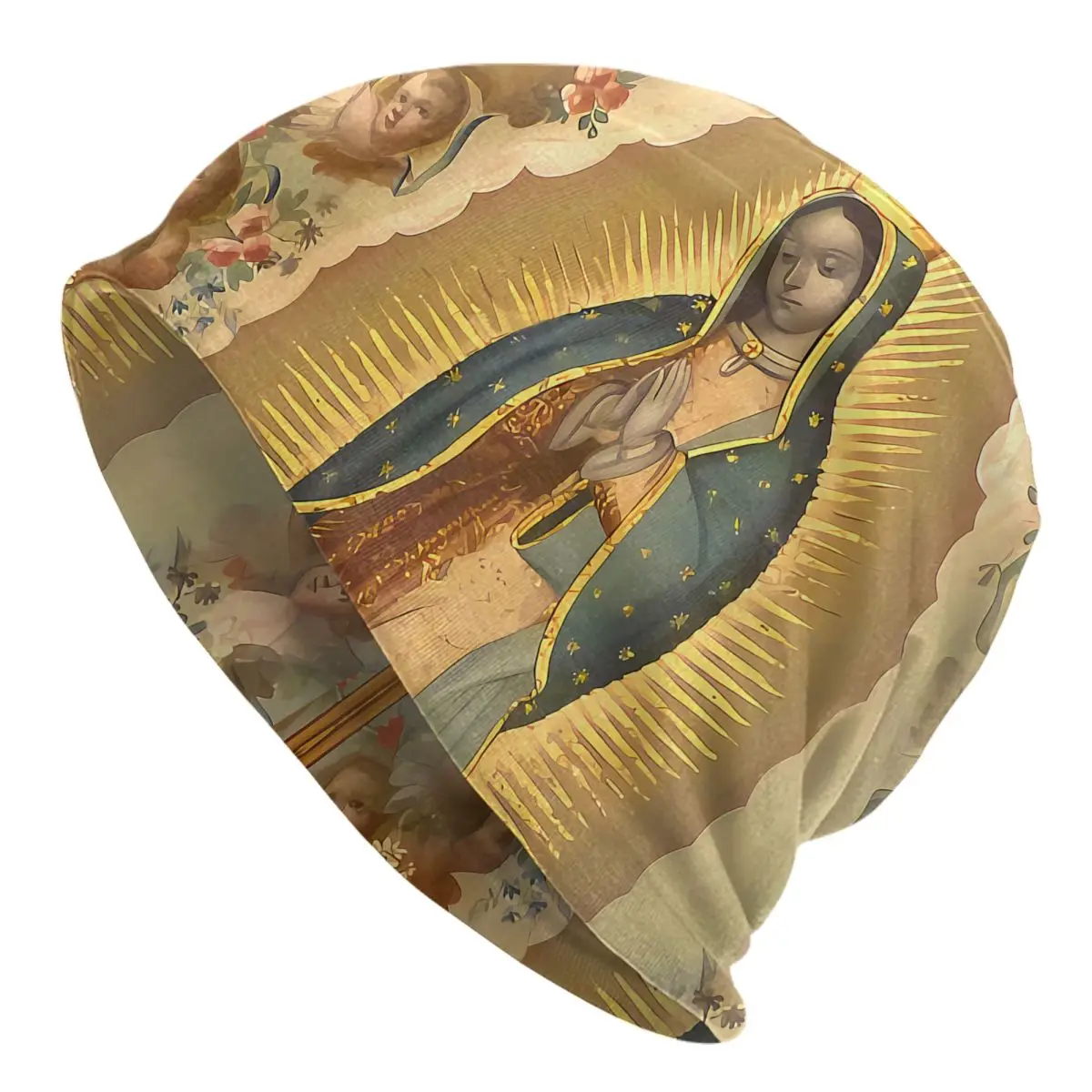 

Virgin Of Guadalupe With The Four Apparitions Christian Washed Thin Bonnet Outdoor Casual Beanies Protection Men Women Hats