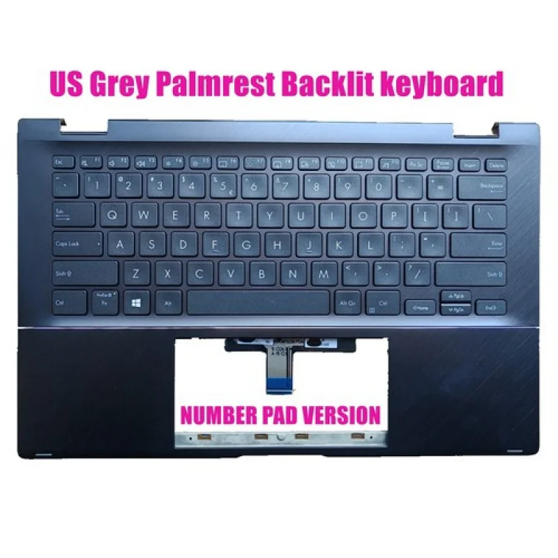 

Y+US Grey Palmrest Backlit keyboard for Asus UX463FA UX463FL Q427FL