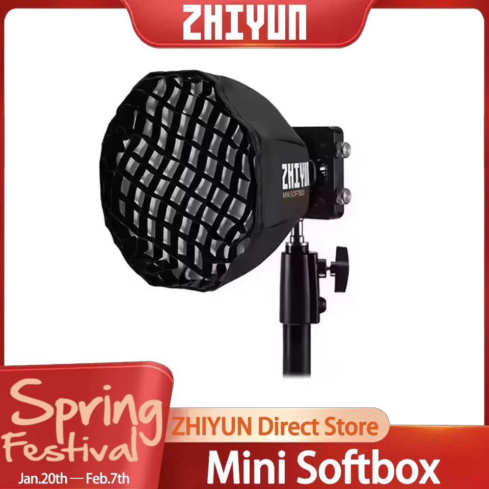 ZHIYUN Mini Softbox Octagon ZY Mount EX1H02 Accessories for Molus G60 X100 COB Video Light Photography Lighting