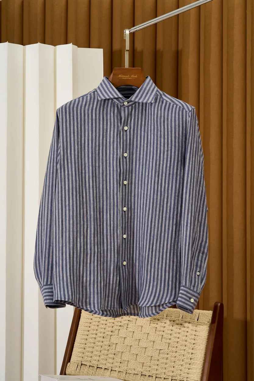 

2024 DIKU Stripes Shuttle, Linen Woven Summer Adventure, Classic Shirt Sizes M-3XL