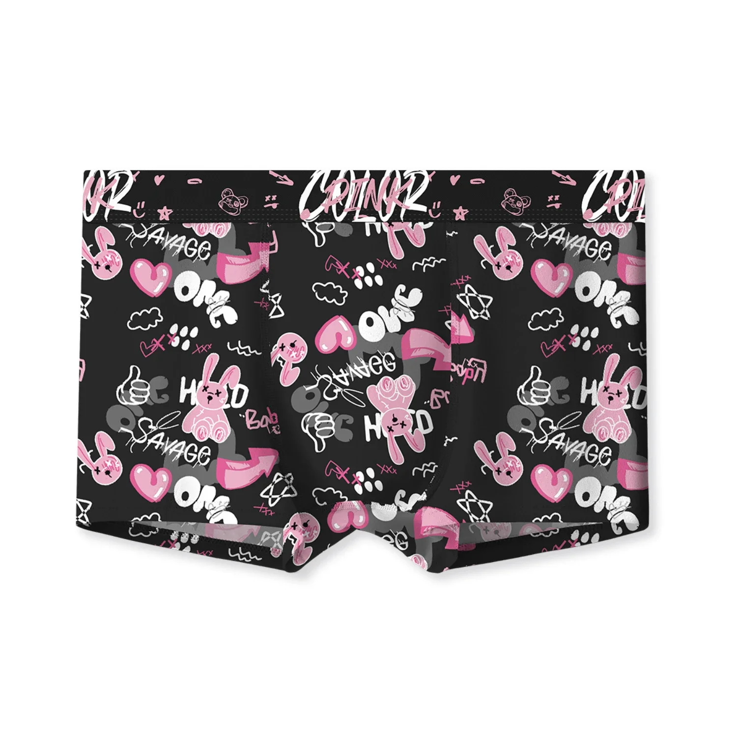 Summer Men Ice Boxers Black Pink Breathable Sexy Panties Fashion Printing Youth Boys Underwear Seamless Ultrathin Boxershorts