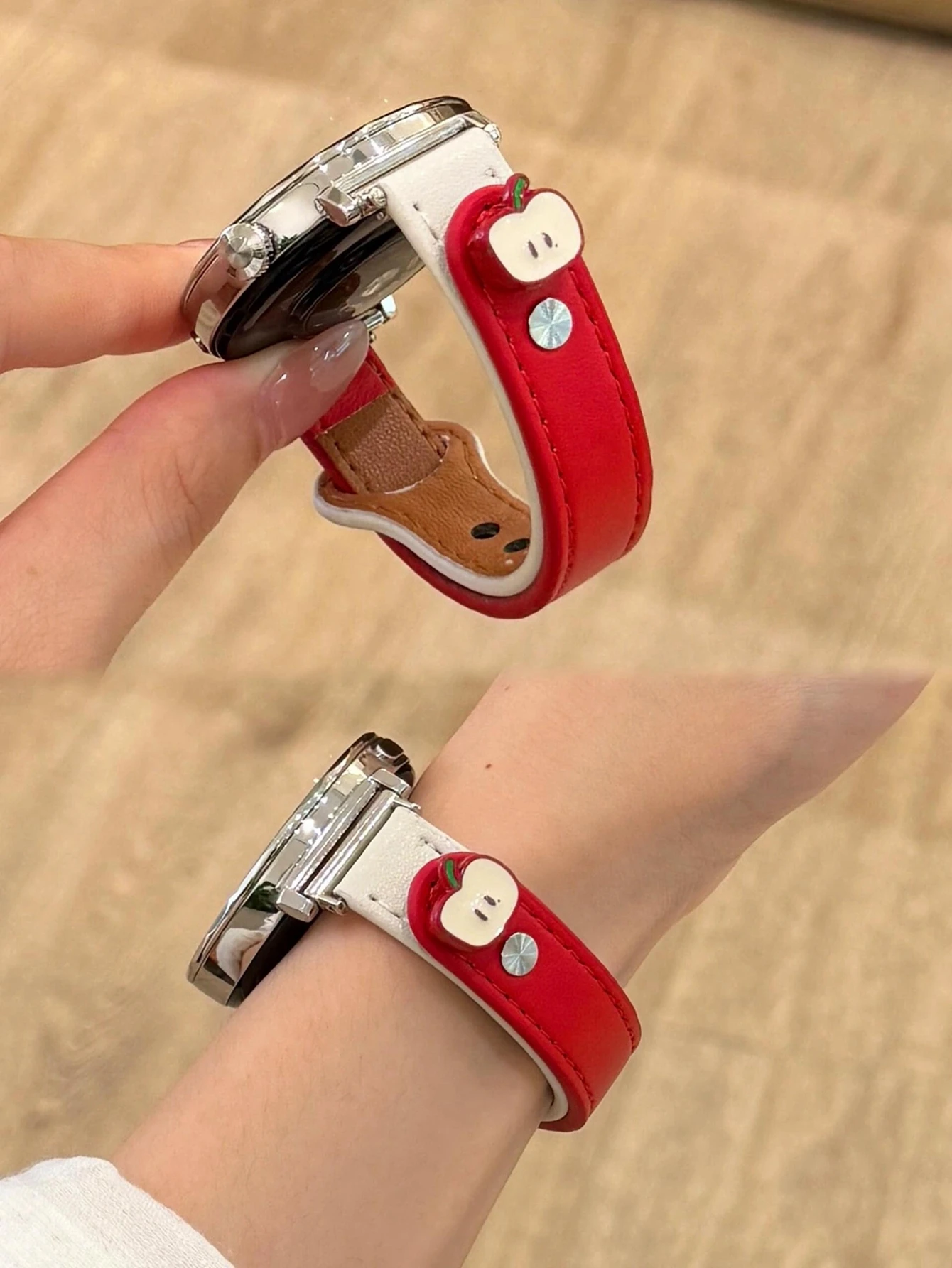 Nice 20mm 22mm Strap leather loop link For Samsung Galaxy Watch 7 FE 5 Pro 4 6 classic 44mm 40mm sport bracelet correa band