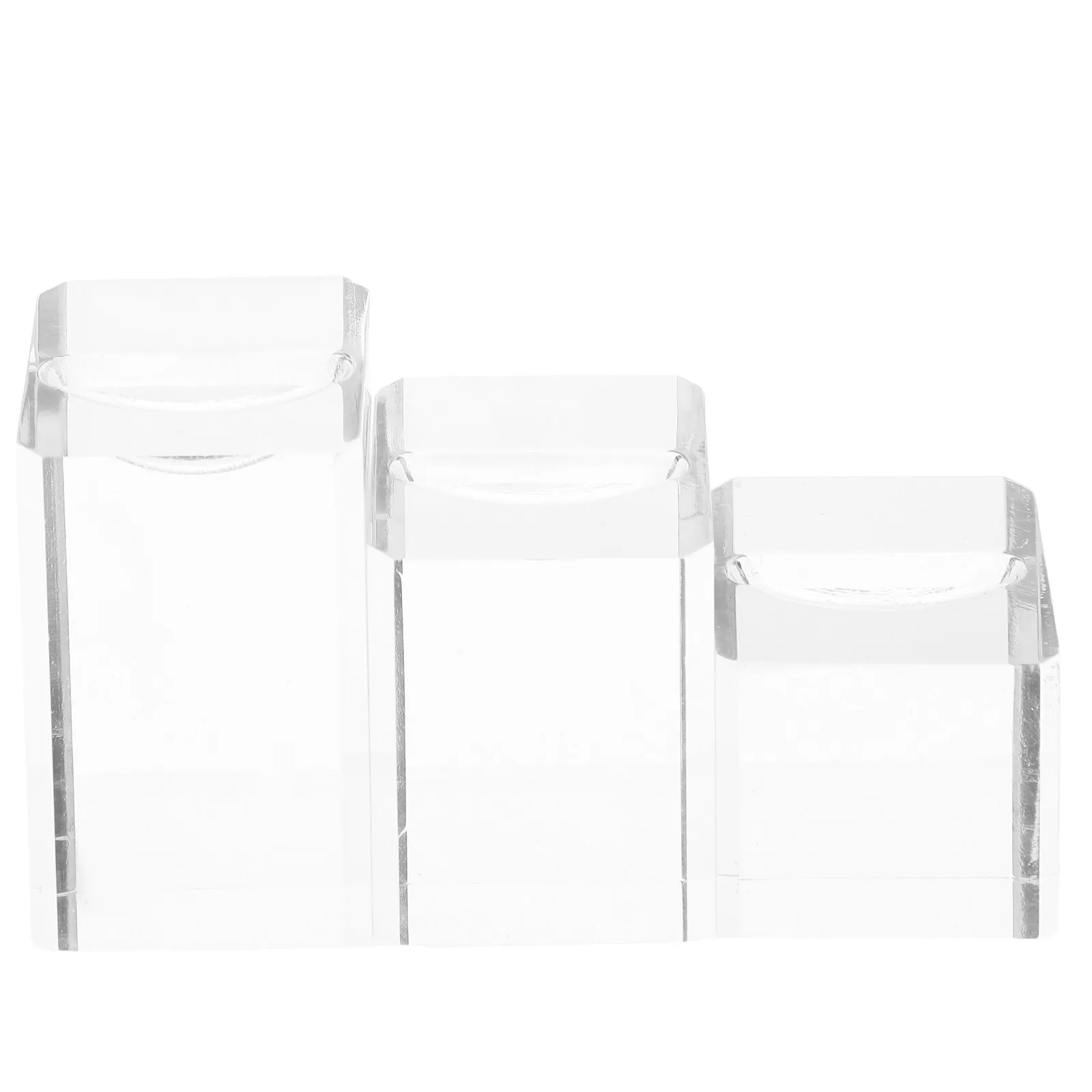 

3Pcs Transparent Acrylic Ring Display Stand Clear Jewelry Organizer Holder for Exhibitions Vendors Ring Photo Prop