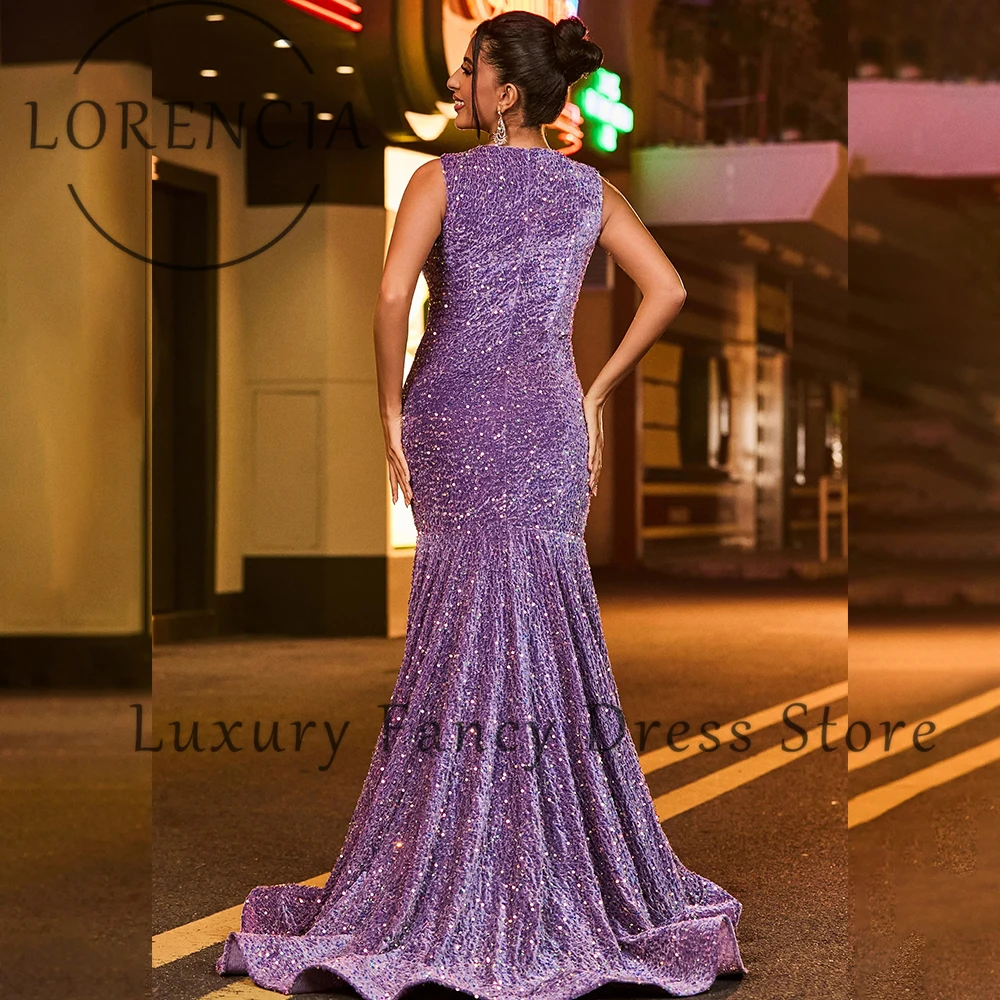 ชุดราตรีปักเลื่อมวิบวับสำหรับผู้หญิง คริสตัลทรงเมอร์เมด ชุดออกงานกลางคืน ปี 2025 แบบสั่งตัดได้ ไม่มีแขน vestidos largos fiesta