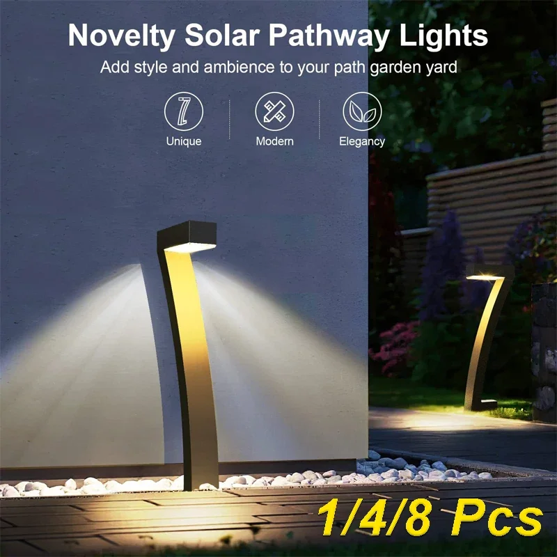 

1-8 Pcs LED Solar Lawn Lamps IP65 Waterproof Garden Lights Bright Warm Spotlight Outdoor Lighting Yard Path Patio Walkway Decor