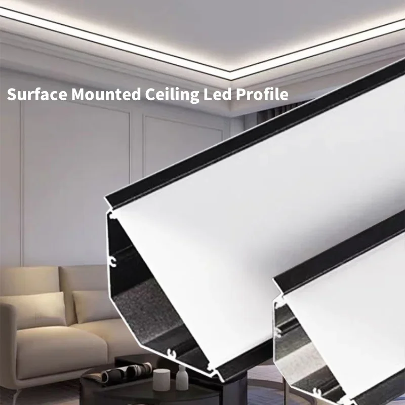 

Surface Mounted Aluminum Profiles Led Channel Diffuser Ceiling Top Corner Decoration Line Lamp Bar Home Room Atmosphere Lighting