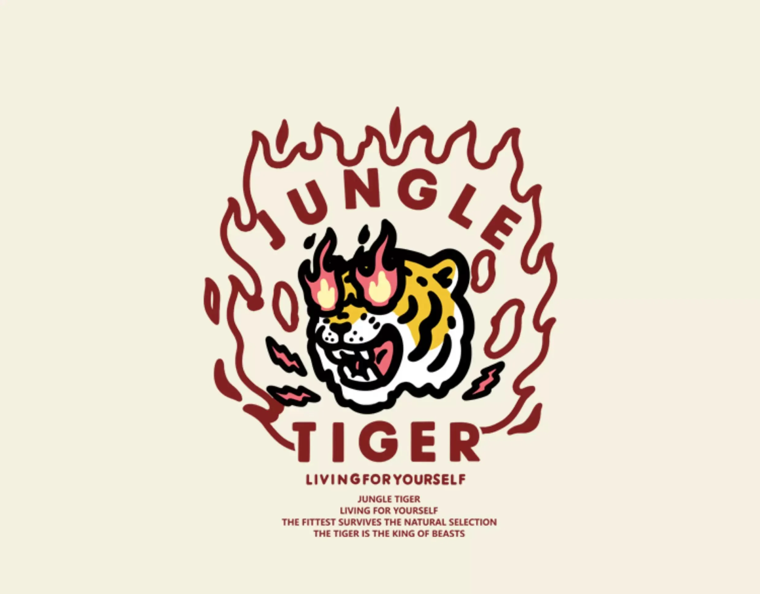Herren Sommer-Schwergewichts-T-Shirt mit Tiger-Print, Einzigartiges Design, Kurzarm – Detail 4