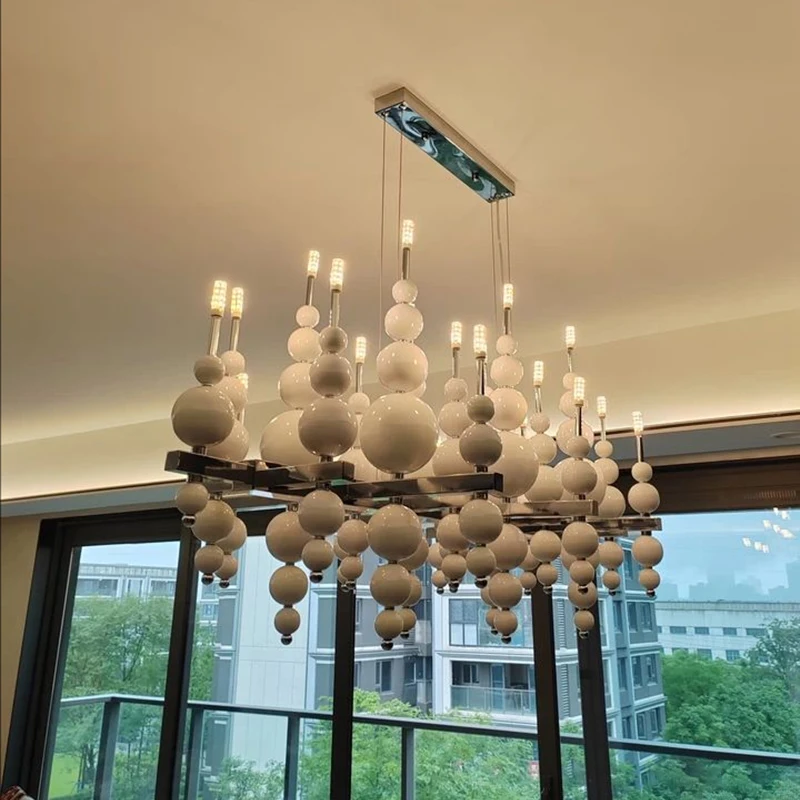 Modern Art Deco Luxury Ceiling Pendant Lamp Hotel Restaurant Shop Living Room Metal Chandelier Loft Home Decor Lighting Fixtures