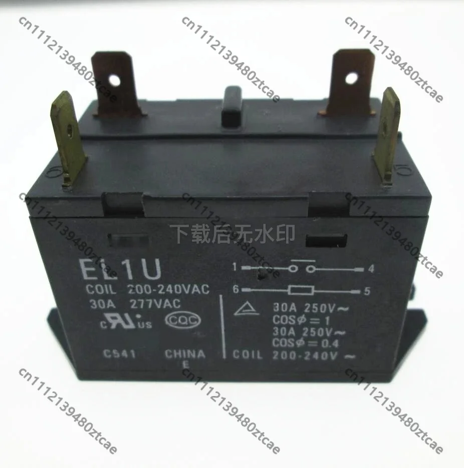 Air Conditioner Compressor Contactor Relay, 30A 250VAC 277VAC 200-240VAC EL1U Air Conditioning Control Switch Parts