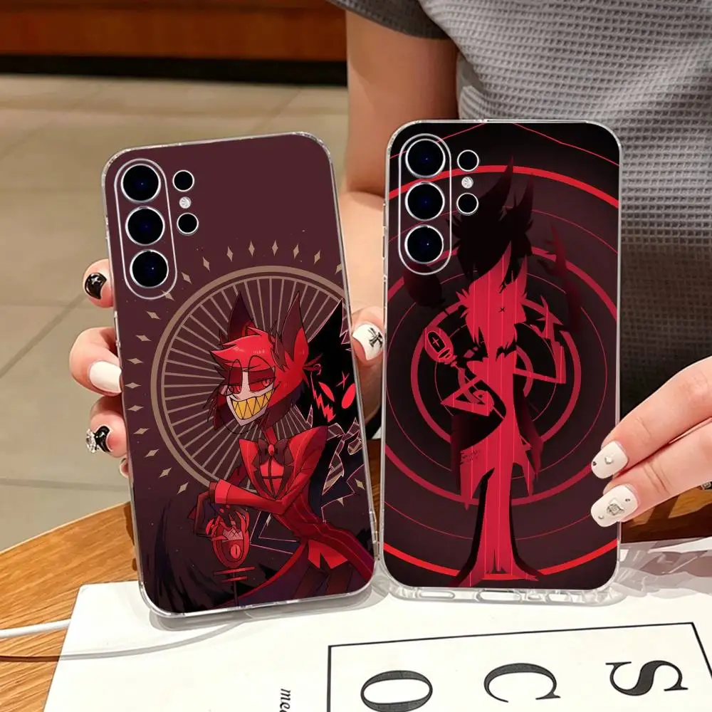 PC-Hazbin H-Hotel Alastor  Phone Case For Samsung S25,S24,S21,S22,S23,S30,Ultra,S20,Plus,Fe,Note,10,9,5G Transparent Cover