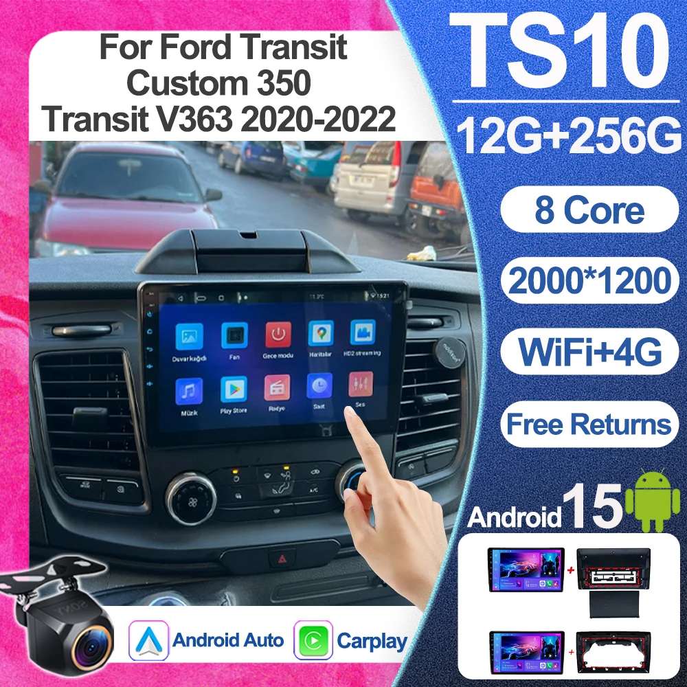 

Android 16 Auto Radio For Ford Transit Custom 350 Transit V363 2020-2022 Multimedia Video Player Navigation GPS NO 2din WIFI 5G