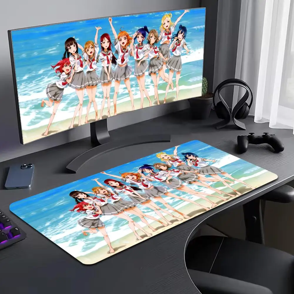 

Love Live School Idol Project Mouse Pad Large Computer Mouse Pad Office XXL Pc Gamer Non-slip Deskmat Mousepad Keyboard Rubber