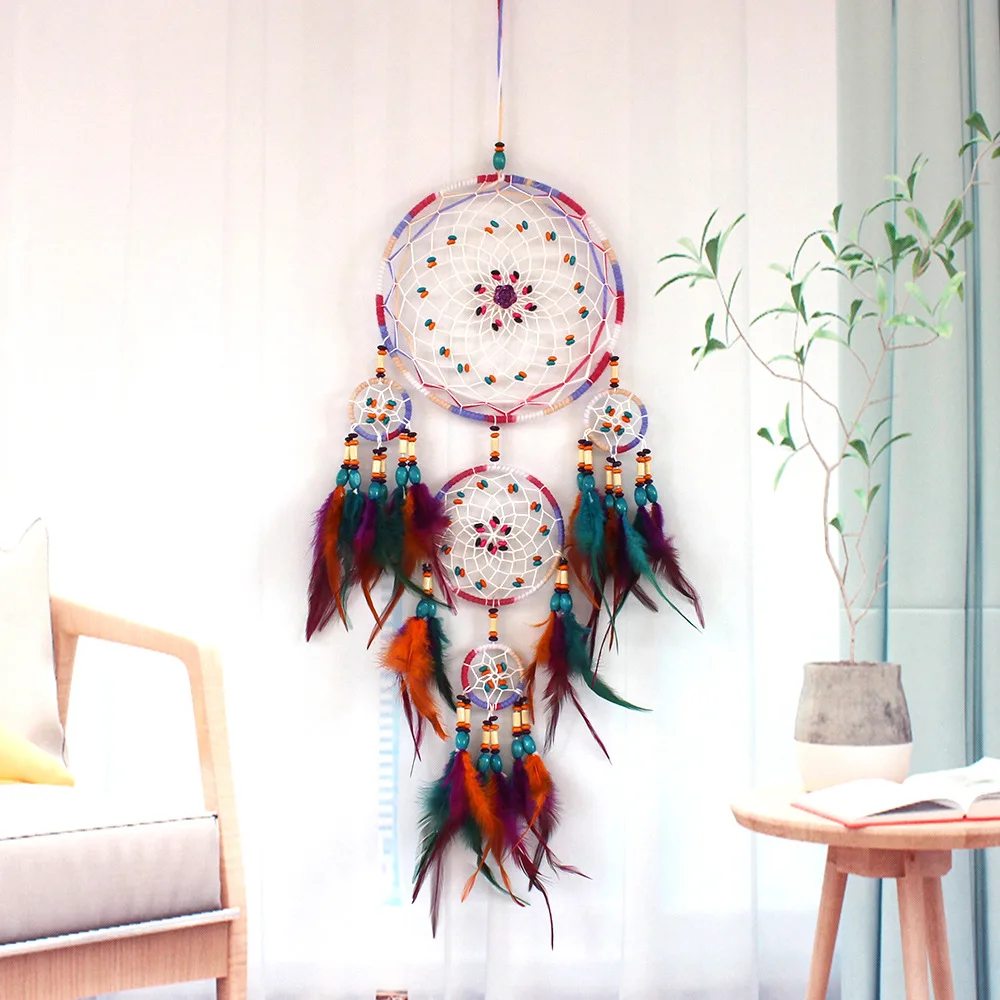 Dreamnet Macrame Woven Wall, Hanging Tapestry Indian Bohemian,Rural Ins Decor , Apartment Dorm Home Decoration, 26*75CM, Chroma