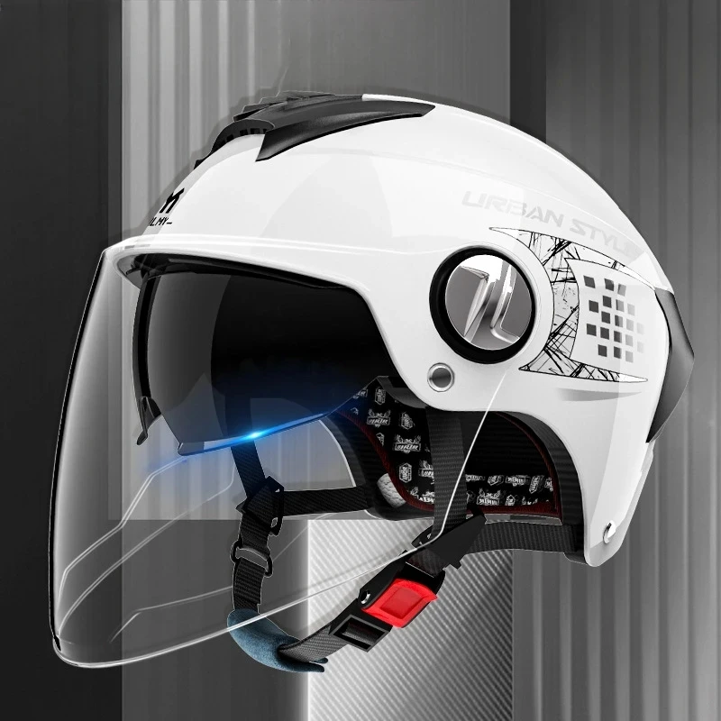 

Шлемы Мотоциклы Электромобили Полушлемы Двойные линзы Летняя защита Батарейки Мотоциклы Мужчины и женщины Мотор