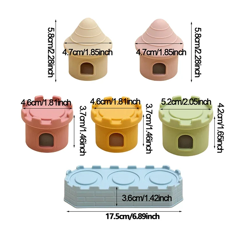 Château en Silicone Montessori, jouets empilables, construction éducative précoce pour les tout-petits, jouets empilables pour enfants, cadeaux