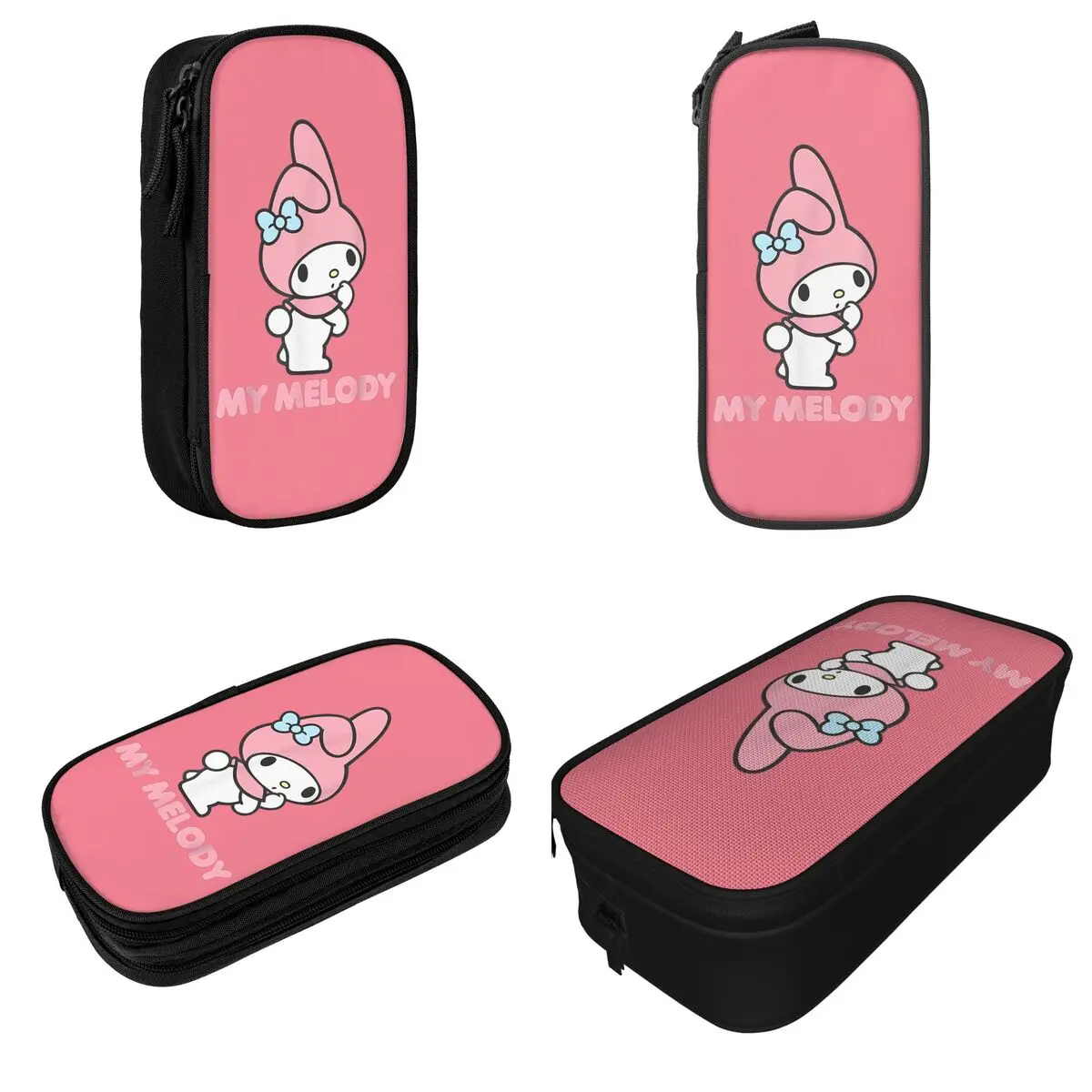 Creative My Melody Backside Logo Pencil Case Cute Cartoon Pencilcases Pen for Student Large Storage Bags School Gifts Stationery