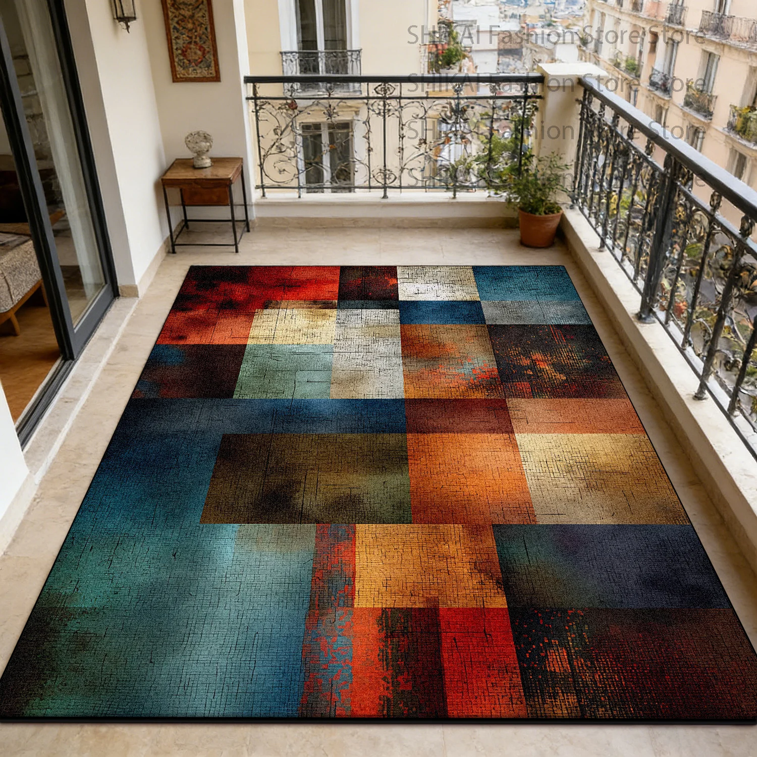 Modern Abstract Art Colorful CARPET FOR LIVE ROOM Easy Clean Fluffy Large Area Floor Mat Decoration Balcony Non-slip Soft Rugs