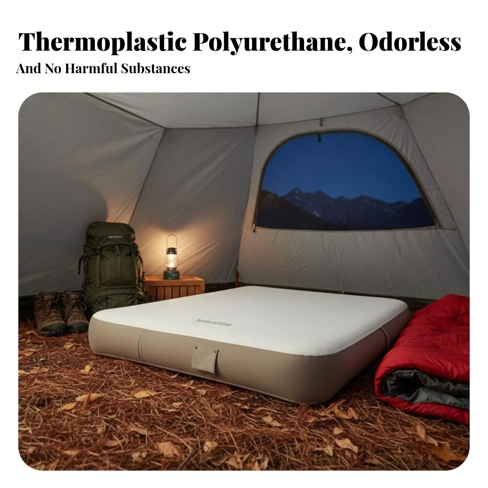 

Надувной матрас с встроенным насосом, из ТПУ, портативный для кемпинга и дома, автоматическое надувание, несколько размеров