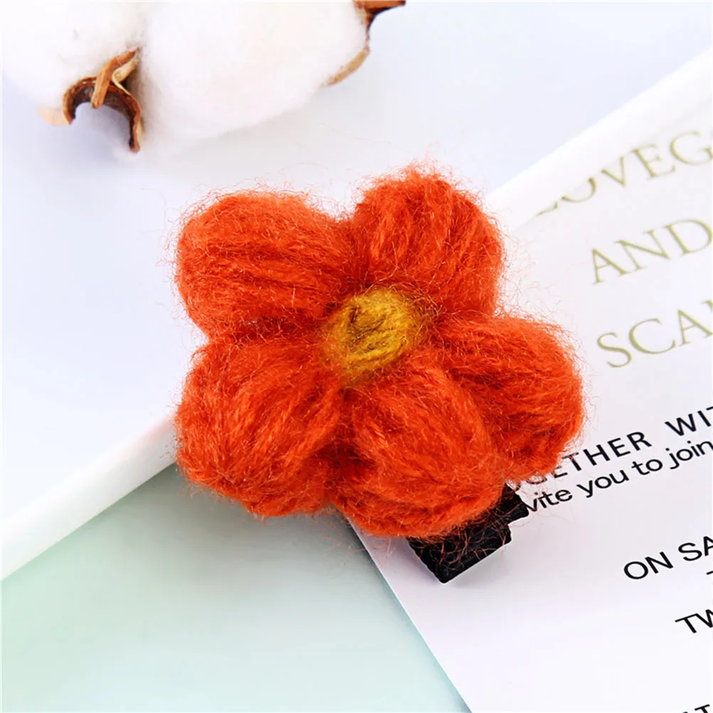 

12pcs Kids Bobby Flower Shaped Clips Mixed Color For Girls Elegant Hair Accessories Birthday Headdress Daily Wear Cute Hair Pins