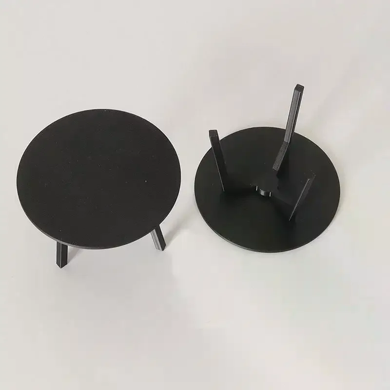 1/12 Poppenhuis Simulatie Mini Zwarte Ronde Tafel Model Meubels Accessoires Voor Poppenhuis Decor Kids Fantasiespel Speelgoed Gift