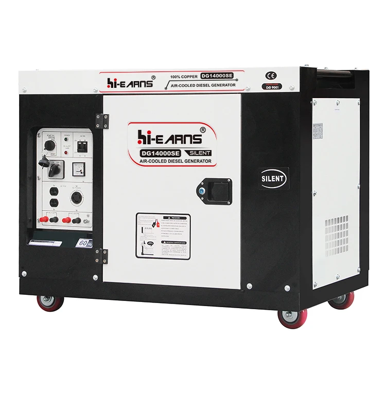 Hi-earns Brand 10kw 12kva single cylinder air cooled 1102F air cooled silent die·sel genset