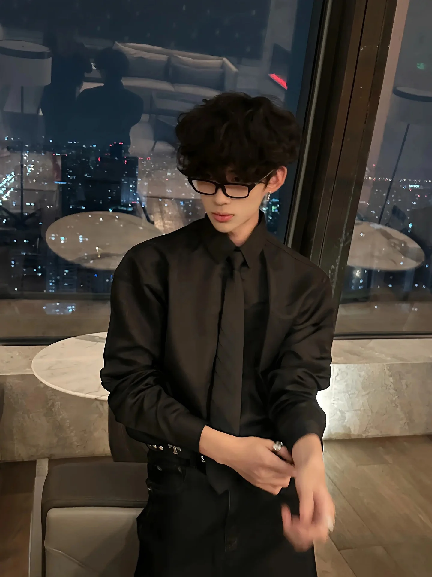 

Cleanfit Pure Black Long Sleeve Shirt Men's High-End Style Inner Wear Suit Shirt Wilderness Series Autumn Outerwear