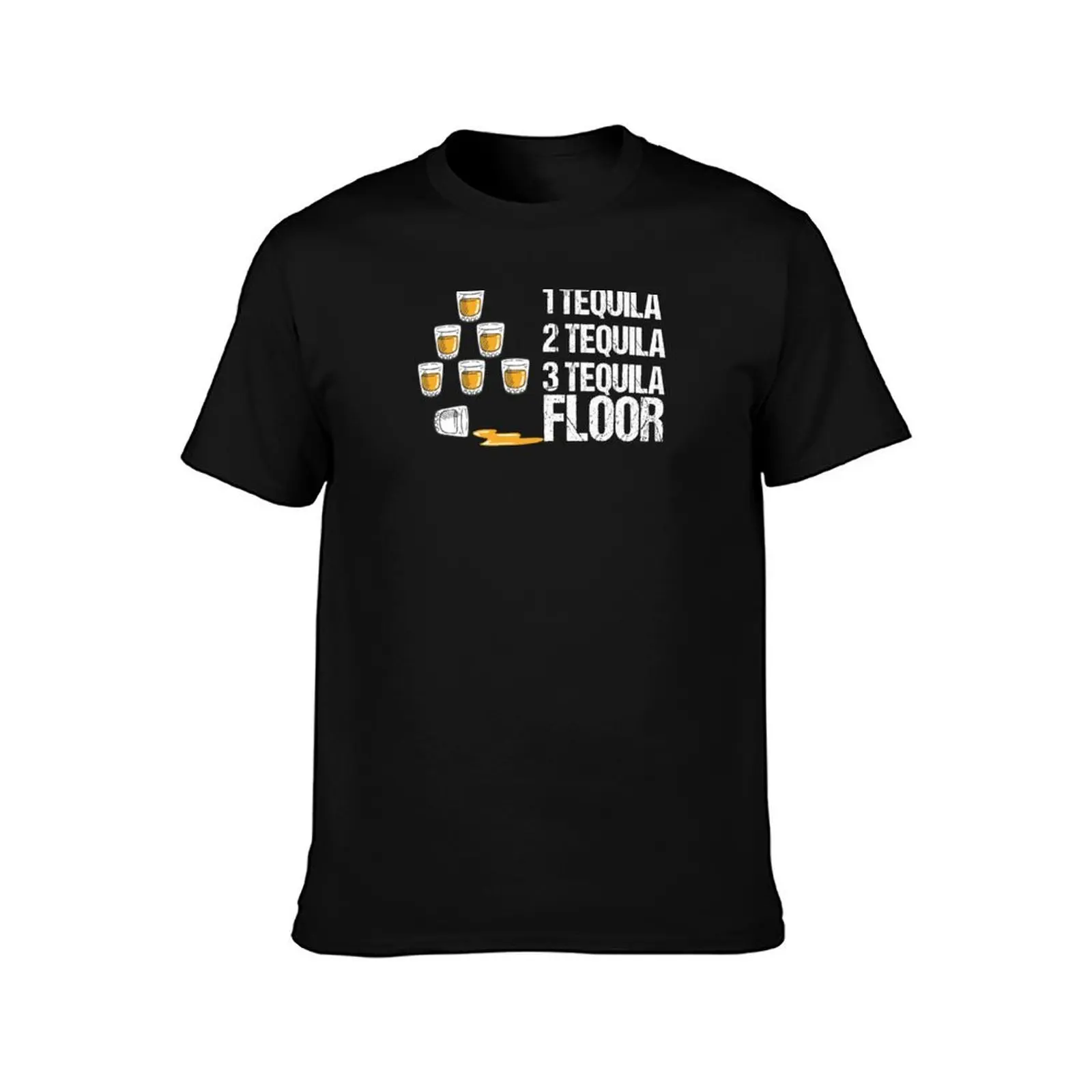 1 Tequila 2 Tequila 3 Tequila Floor Alcohol Gift T-Shirt summer clothes graphics men clothing