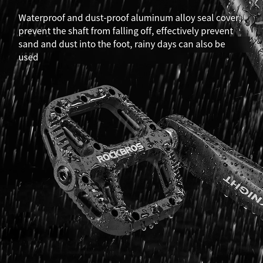 ROCKBROS Ultralight Seal Bearings Bicycle Bike Pedals Cycling Nylon Road bmx Mtb Pedals Flat Platform Bicycle Parts Accessories