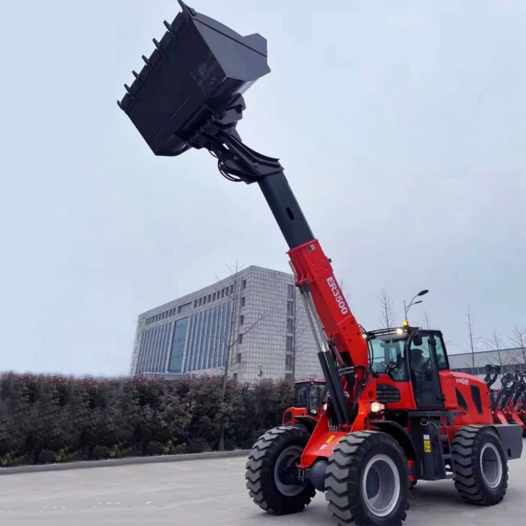 Customized Diesel Forklift Loader Small Mini Telescopic Wheel Loader Front Loaders  Multifunctional 4x4 Wheel Loader