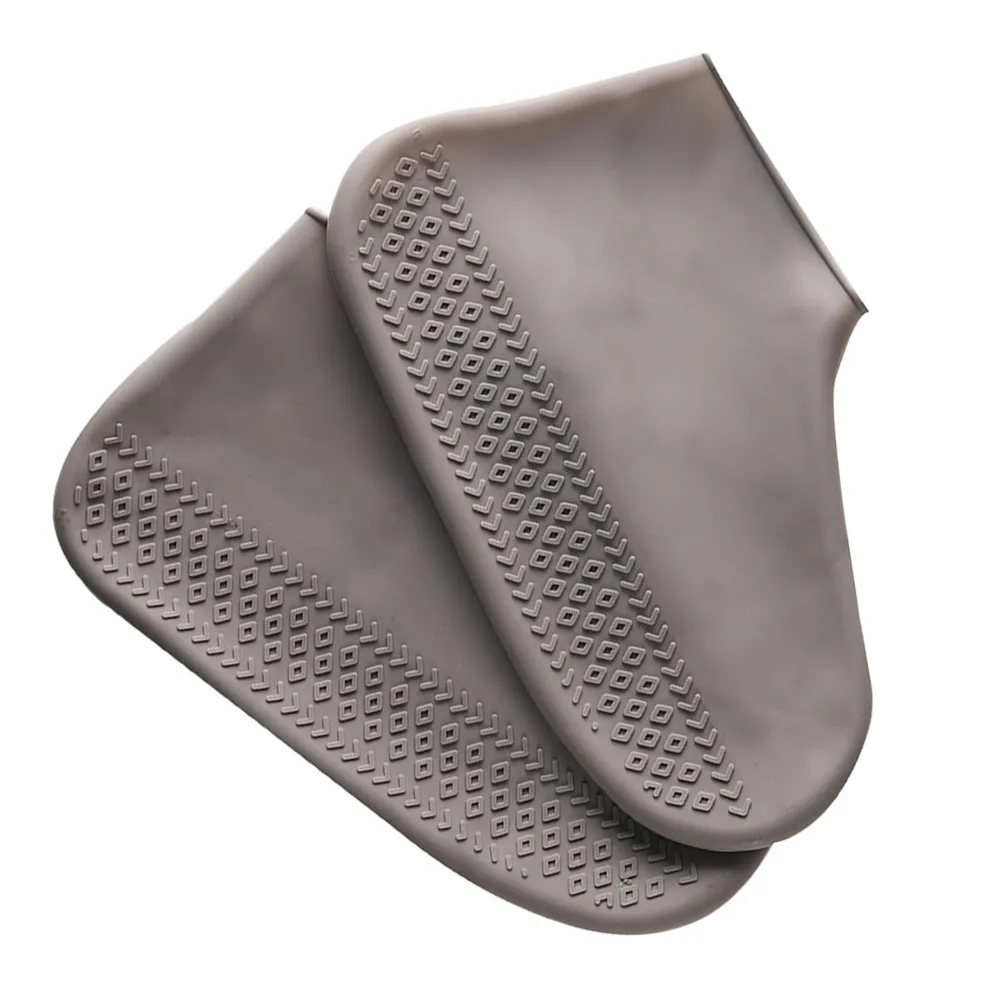 2Pairs Silicone Shoe Cover Black Grey S Size Anti Slip Waterproof Shoes Cover for Vacations Road Trips Boot Protector