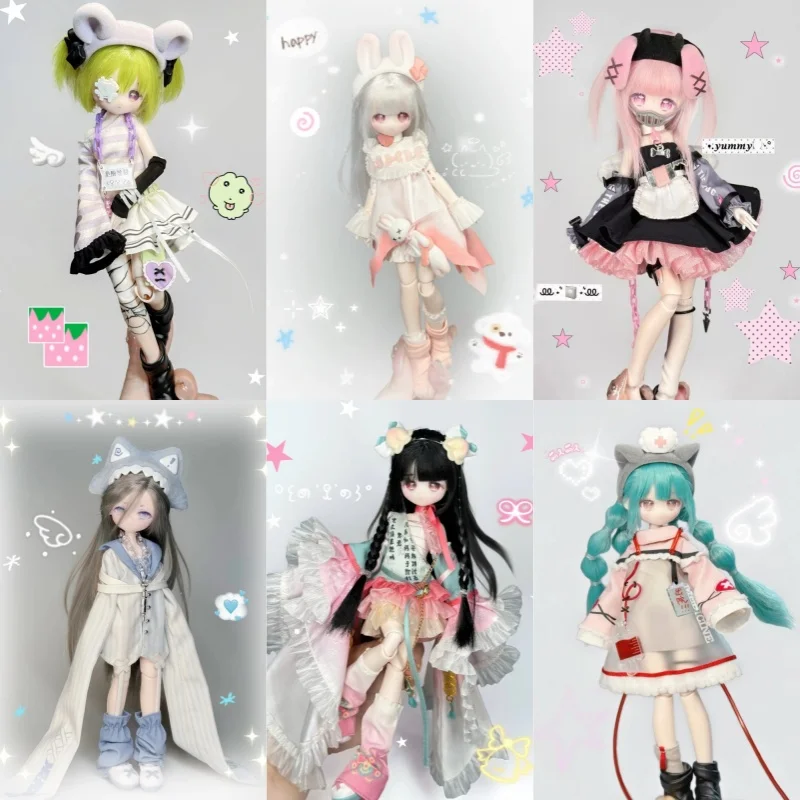 

Inedible Dolls Mjd Blind Box 1/8 Scale Lovely Kwaidan Hair Transplant Bjd Figurin Cute Anime Action Movable Joint Desktop Toys